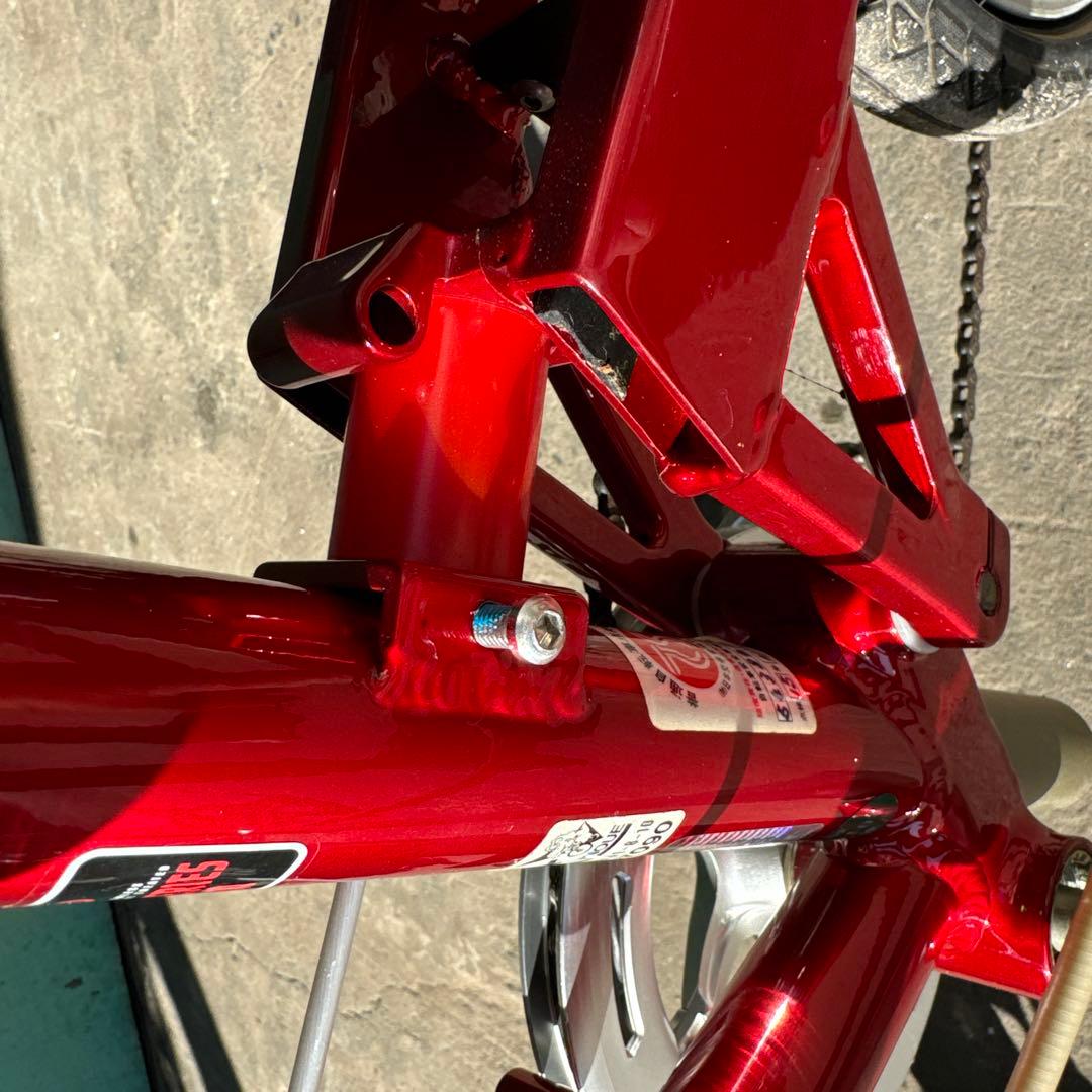 赤 折りたたみ自転車