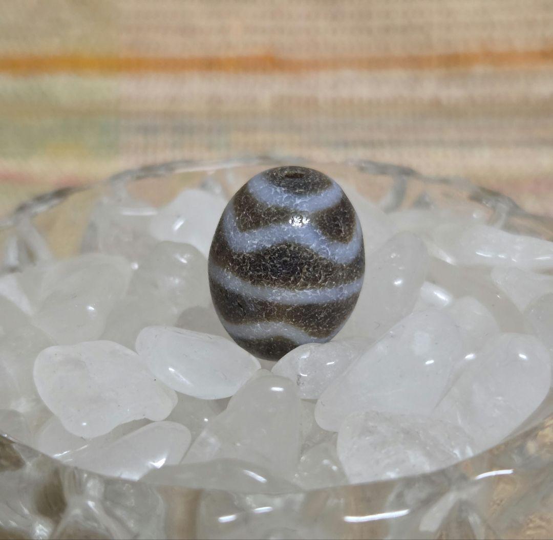 051　天珠　楕円形　水紋天珠　dzibeads！