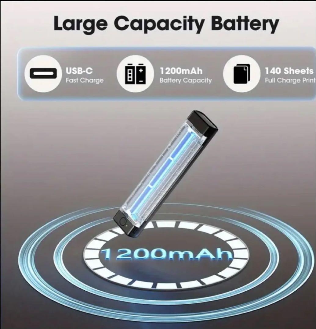【Pmo M08F】A4 モバイルプリンターワイヤレス 用紙100枚付き