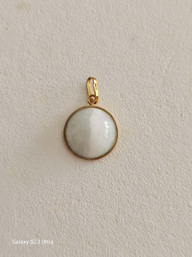 K１８糸魚川翡翠キャツアイペンダント