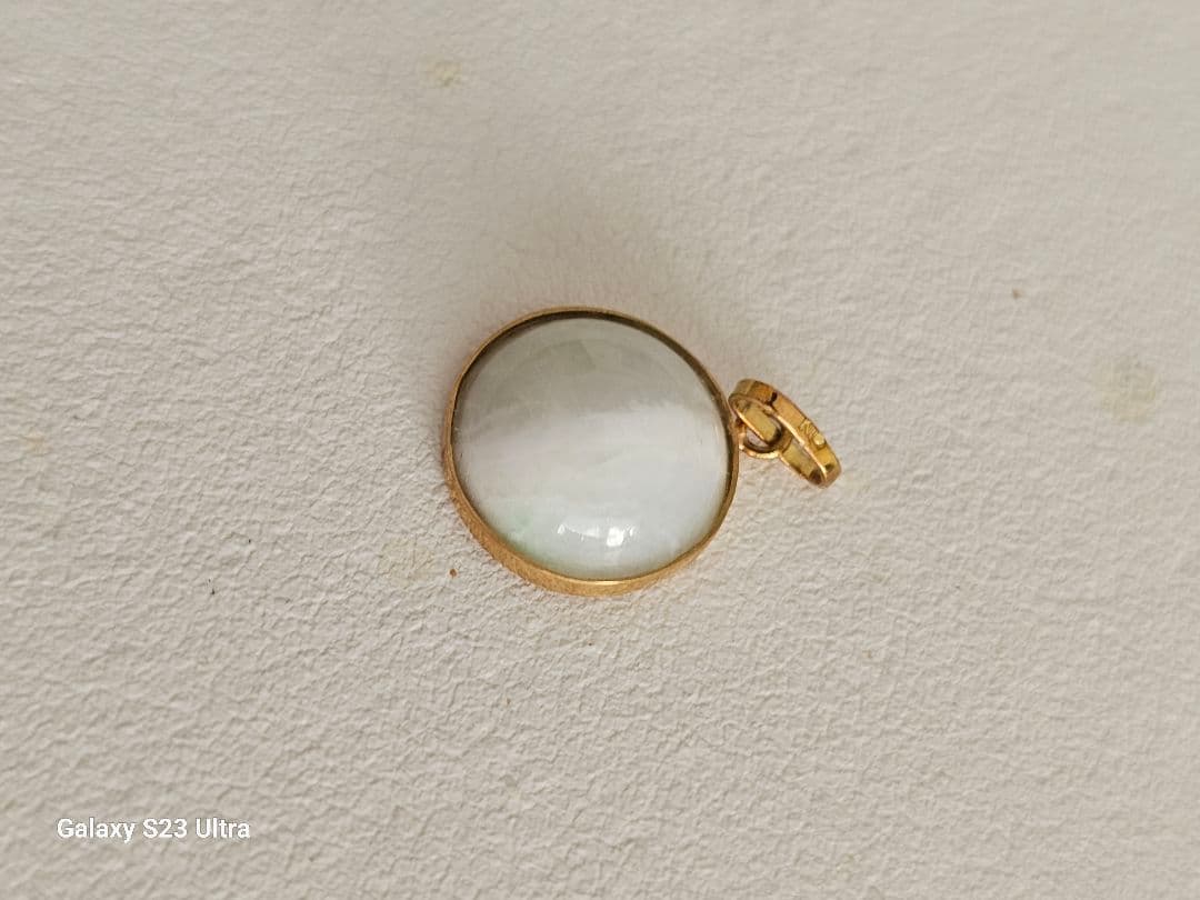 K１８糸魚川翡翠キャツアイペンダント