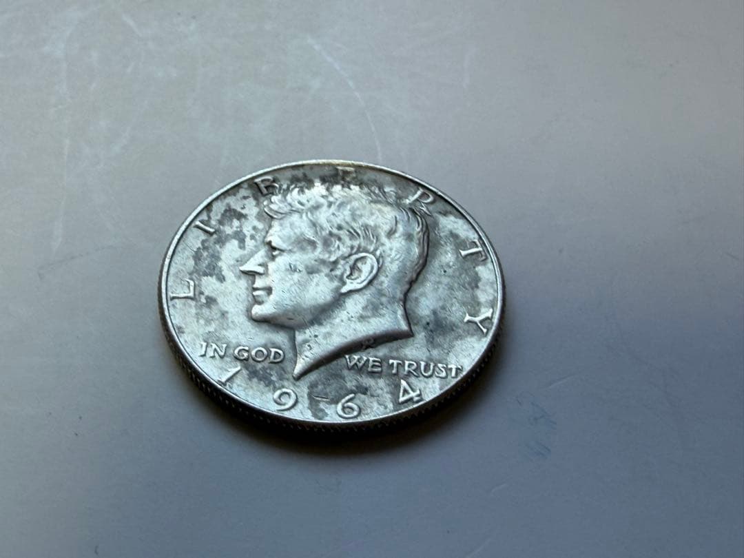 【1964年】ケネディハーフダラー銀貨3枚