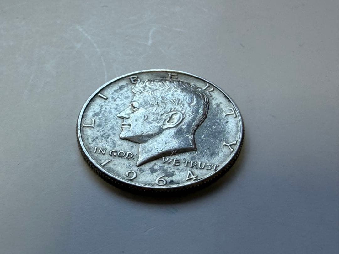 【1964年】ケネディハーフダラー銀貨3枚