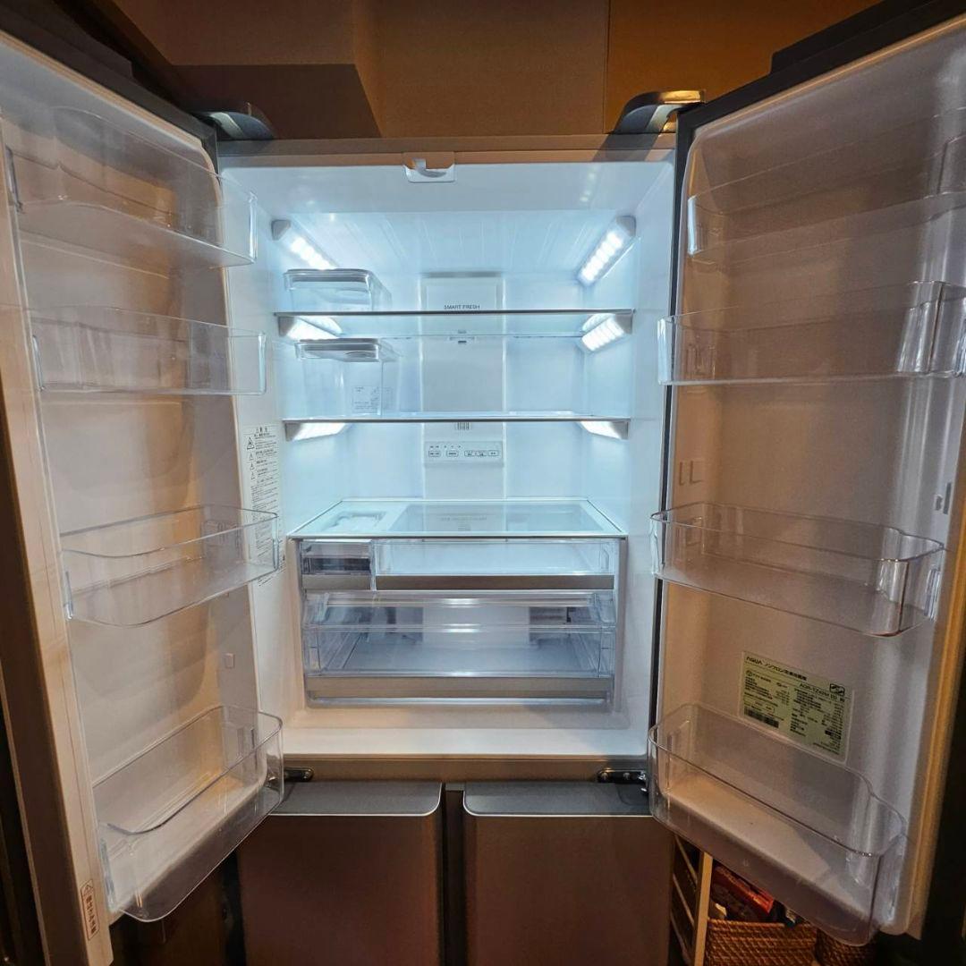 AQUA 420L　2022年製　4ドア冷蔵庫 シルバー