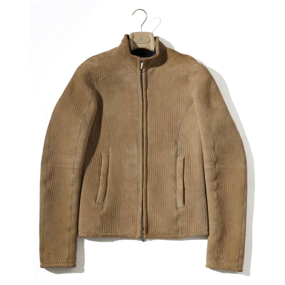 エンポリオ アルマーニ レザー ブルゾン ジャケット ライダース 44 S相当