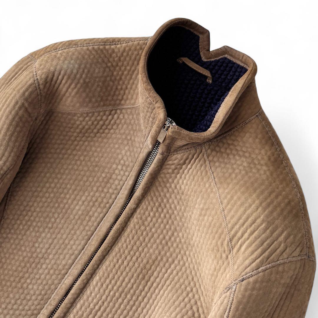 エンポリオ アルマーニ レザー ブルゾン ジャケット ライダース 44 S相当