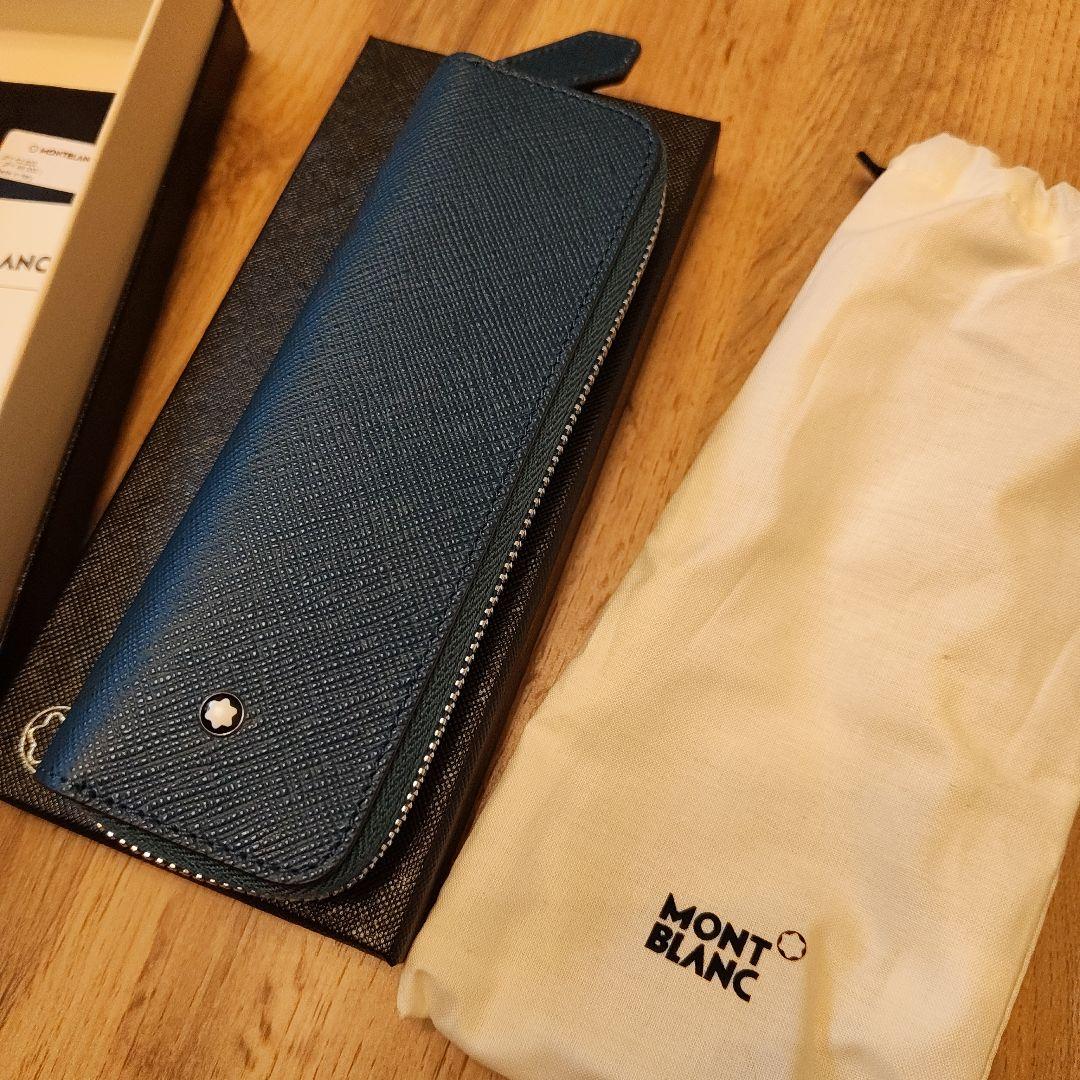 montblanc ペンポーチ サルトリアル 牛革 ダークグリーン モンブラン