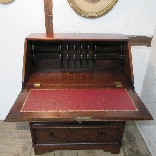 イギリス アンティーク 家具 ライティングビューロー デスク 机 6951d