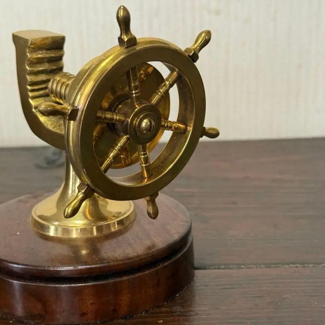 【真鍮くるみ割り】Brass Ships Wheel Nutcracker