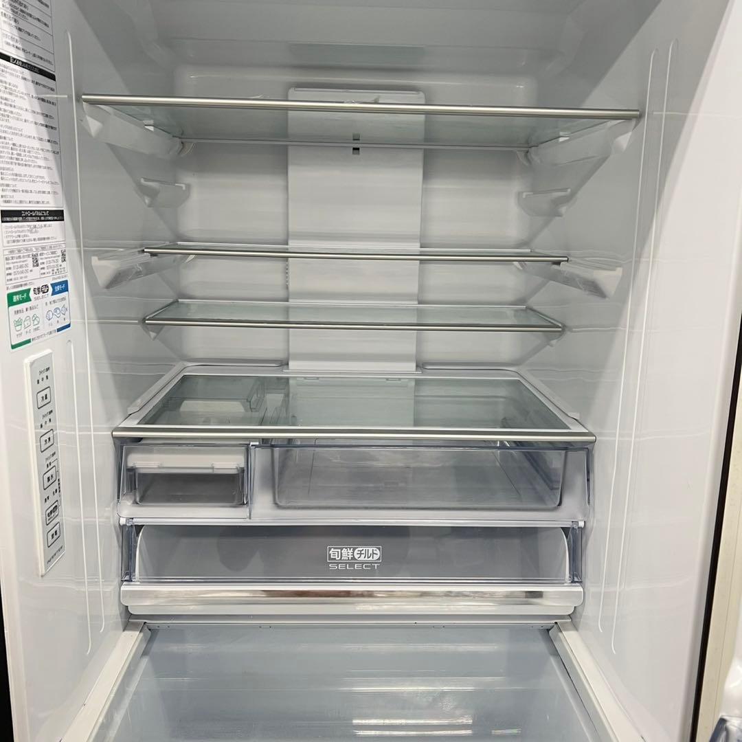 387 冷蔵庫　大型　木目調　400L〜500L 自動製氷機付　美品　右開き