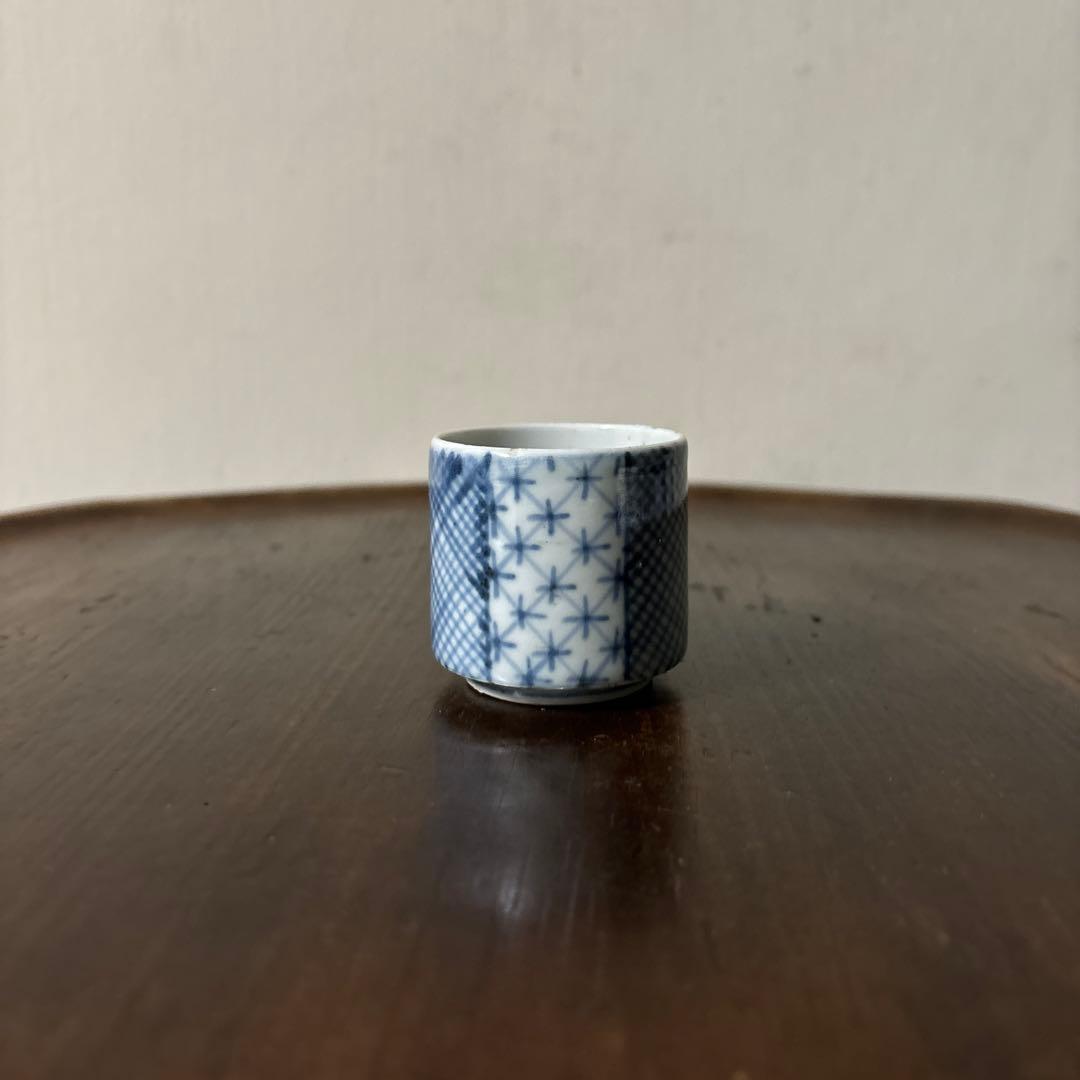 古伊万里筒　のぞき猪口　酢猪口　古道具　アンティーク　蕎麦猪口　検;白洲正子李朝