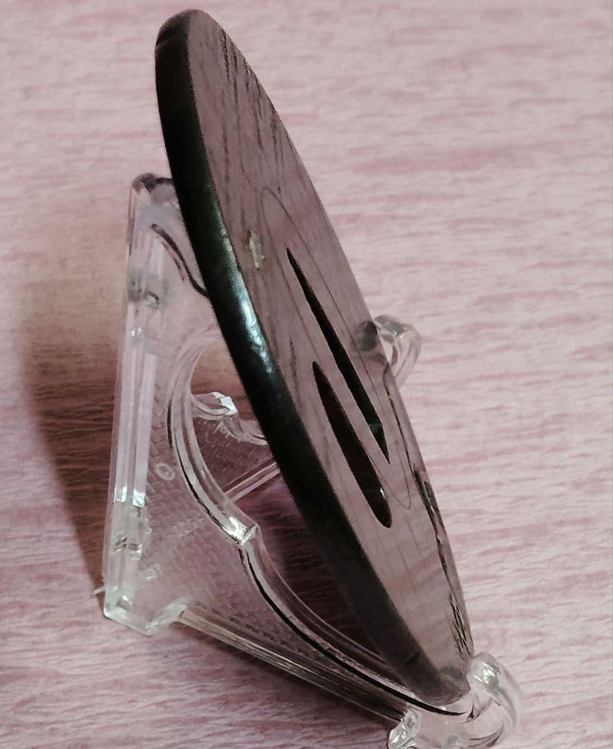 刀装具 鐔 鍔 無銘 銅地 象嵌 風景図 丸形鐔 時代物