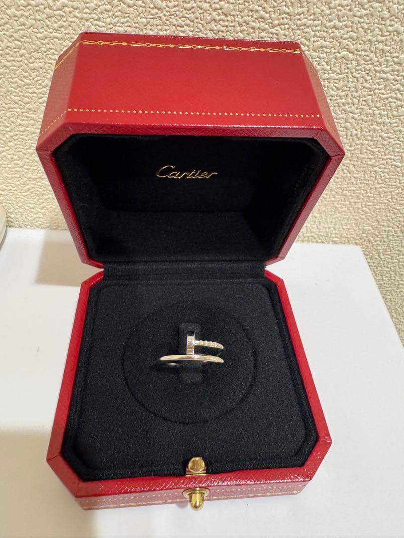 正規品Cartier カルティエ　ホワイトゴールドジュストアンクルリング 50号