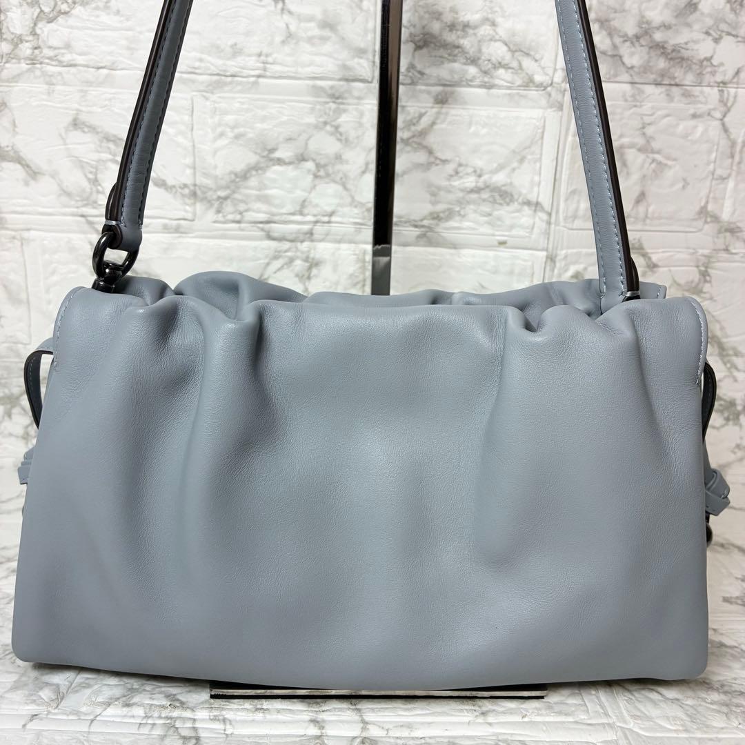 【極美品】COACH フェイ　ドローストリングバッグ　2way ブルー　グレー