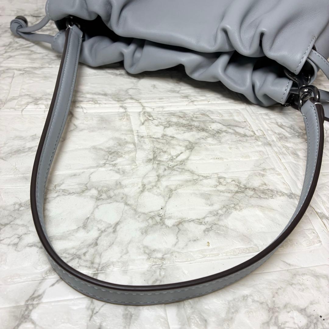 【極美品】COACH フェイ　ドローストリングバッグ　2way ブルー　グレー