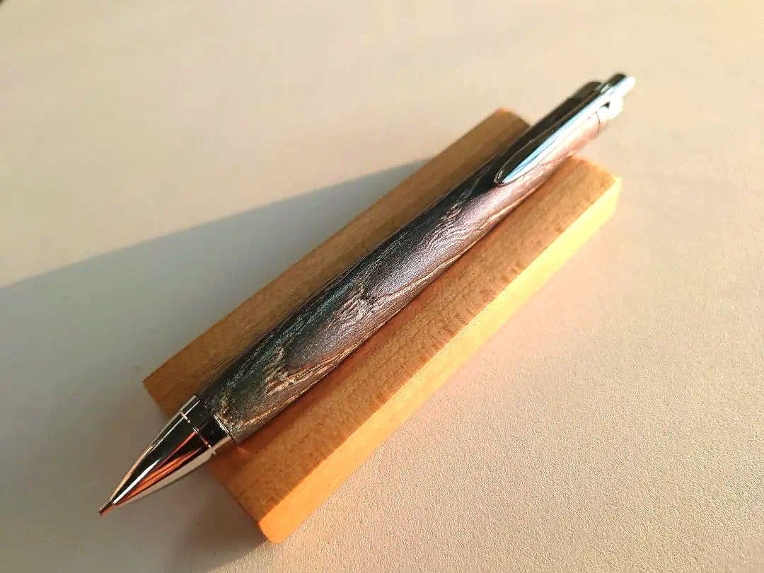栗　シャープペンシル　浮造り　新うるし　変わり漆　拭き漆　加藤金属KATO202