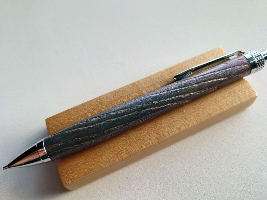 栗　シャープペンシル　浮造り　新うるし　変わり漆　拭き漆　加藤金属KATO202