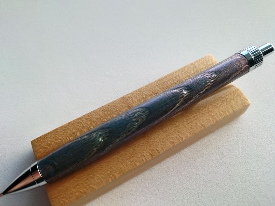 栗　シャープペンシル　浮造り　新うるし　変わり漆　拭き漆　加藤金属KATO202