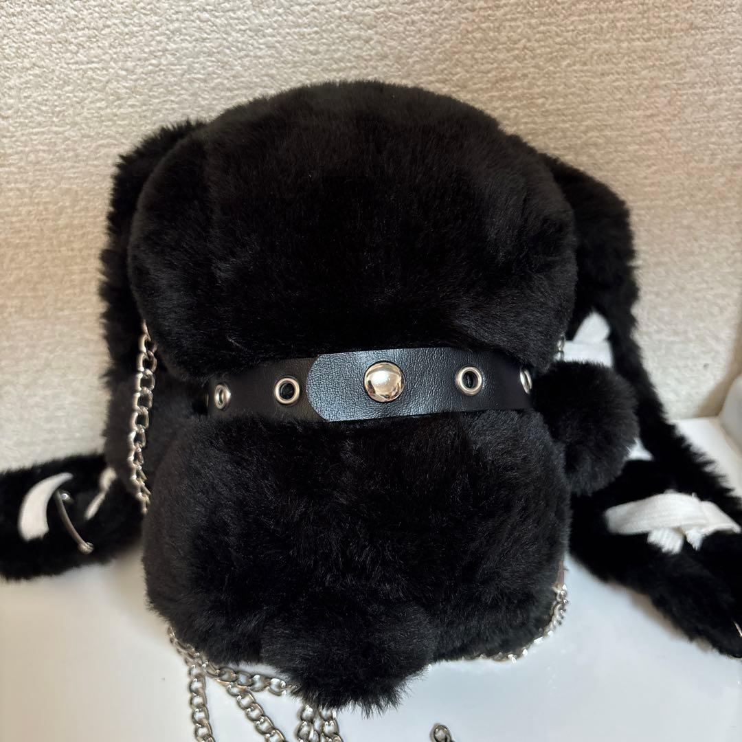 REFLEM　レフレム　うさ耳ぬいぐるみバッグ　ブラック　黒　チョーカー うさぎ