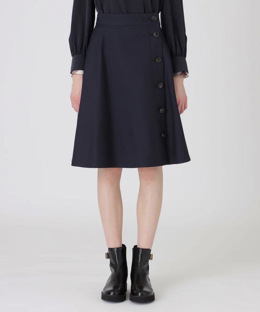 新品ブルーレーベル　ベージュクレストブリッジチェックリバーシブルスカート　36