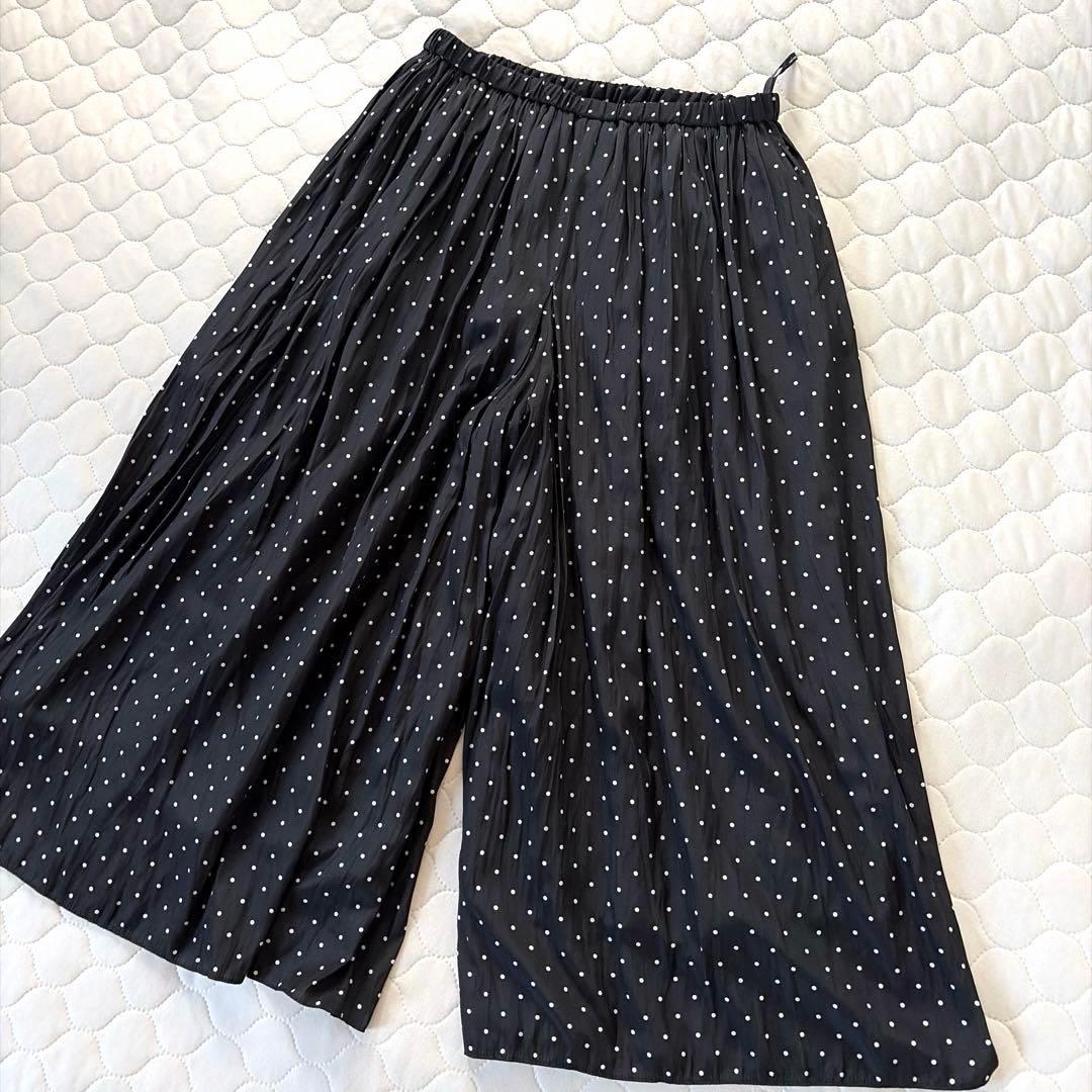 【美品】BEARDSLEY シワシフォンギャザーパンツ　ドット　サイズ0