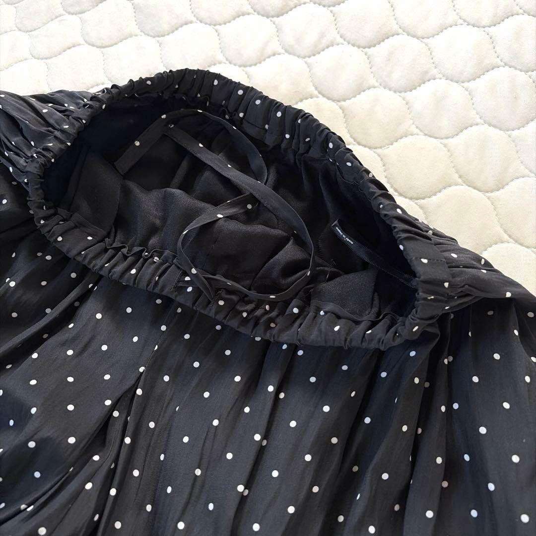 【美品】BEARDSLEY シワシフォンギャザーパンツ　ドット　サイズ0