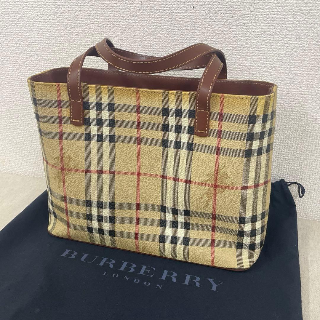 【N】BURBERRY バーバリー ノバチェック ハンドバッグ