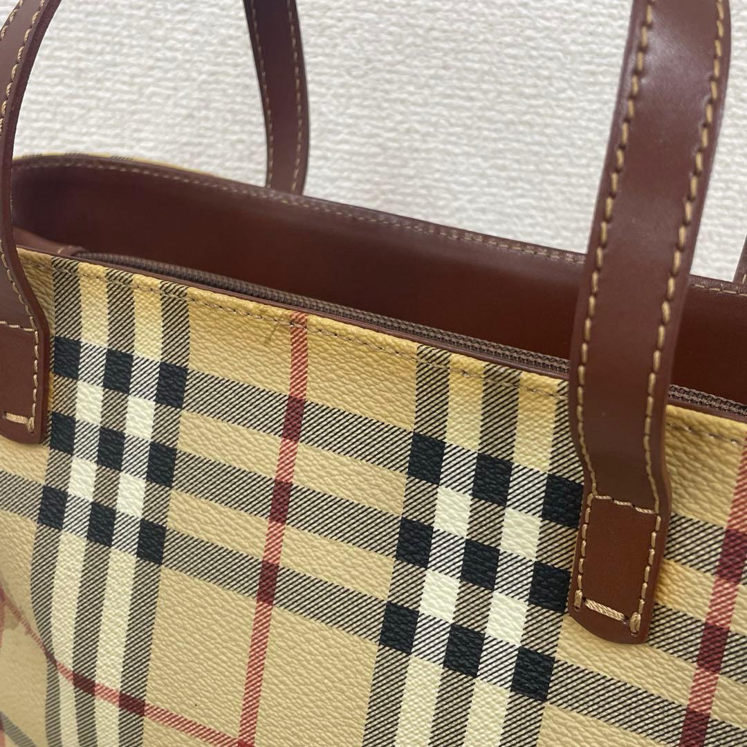 【N】BURBERRY バーバリー ノバチェック ハンドバッグ