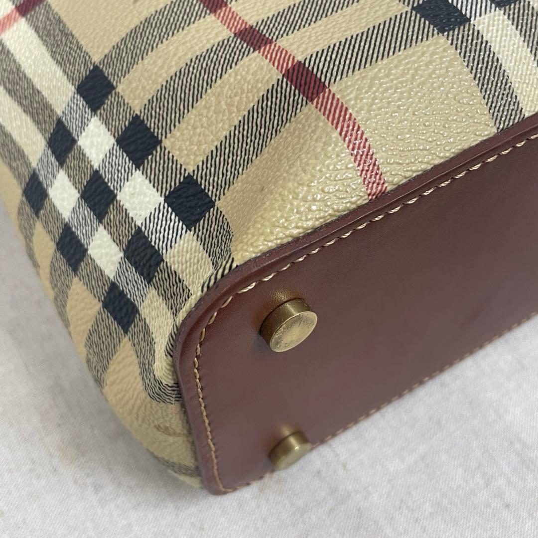 【N】BURBERRY バーバリー ノバチェック ハンドバッグ