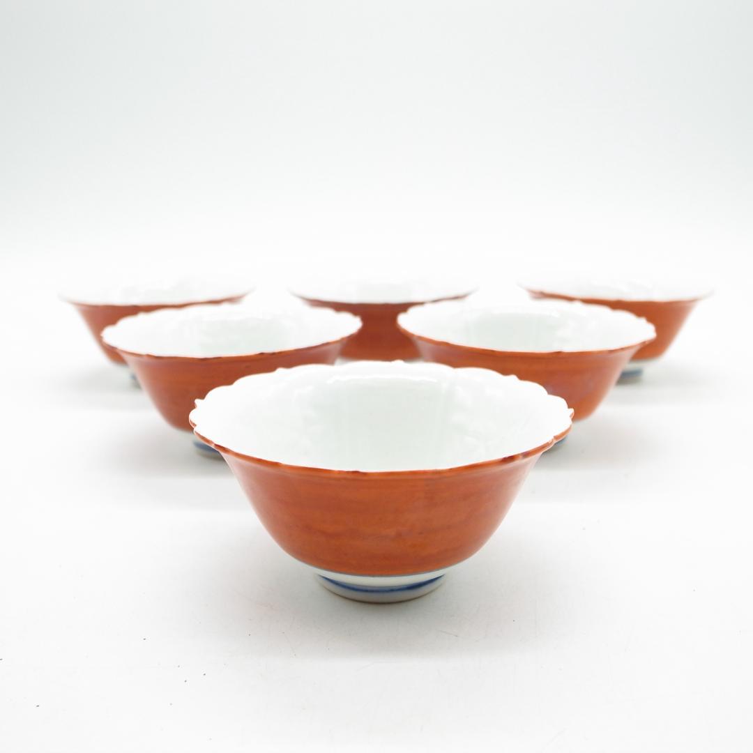 九谷焼 清々軒 初代 矢口永寿造　煎茶碗 6客揃い