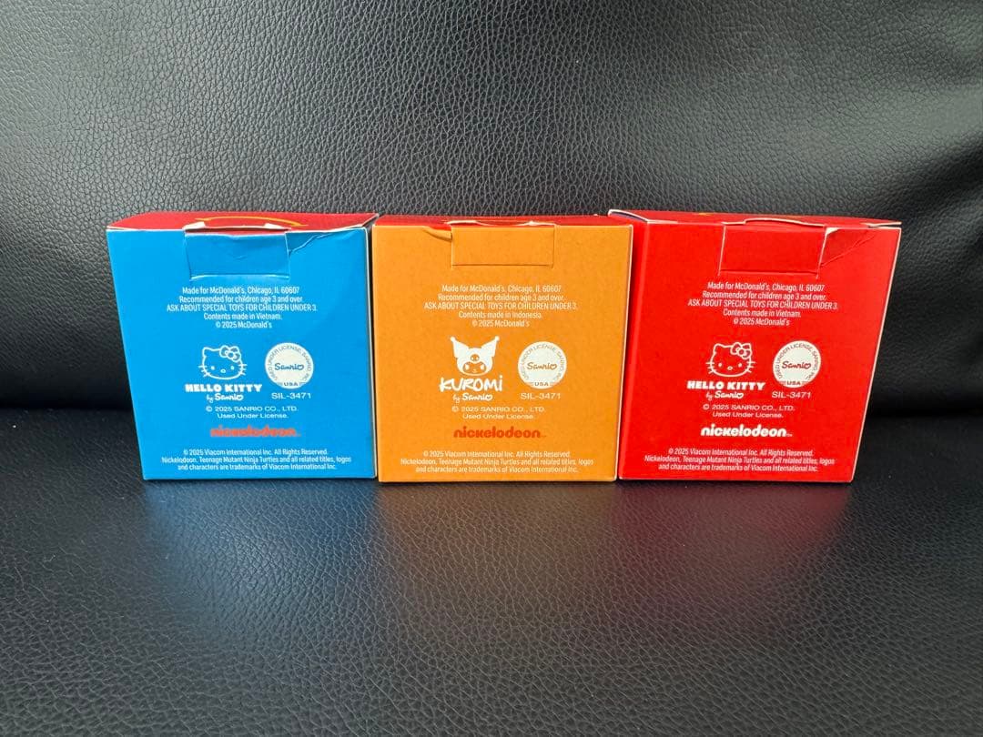 【3個セット】アメリカ　マクドナルドハッピーミール　サンリオ&タートルズコラボ