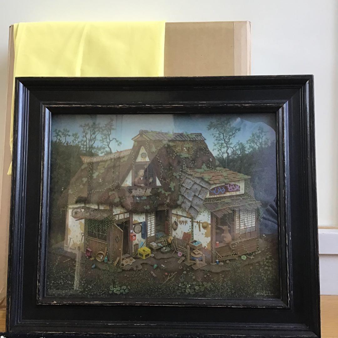 永野一久 テンペラ画  「壊れた窓」