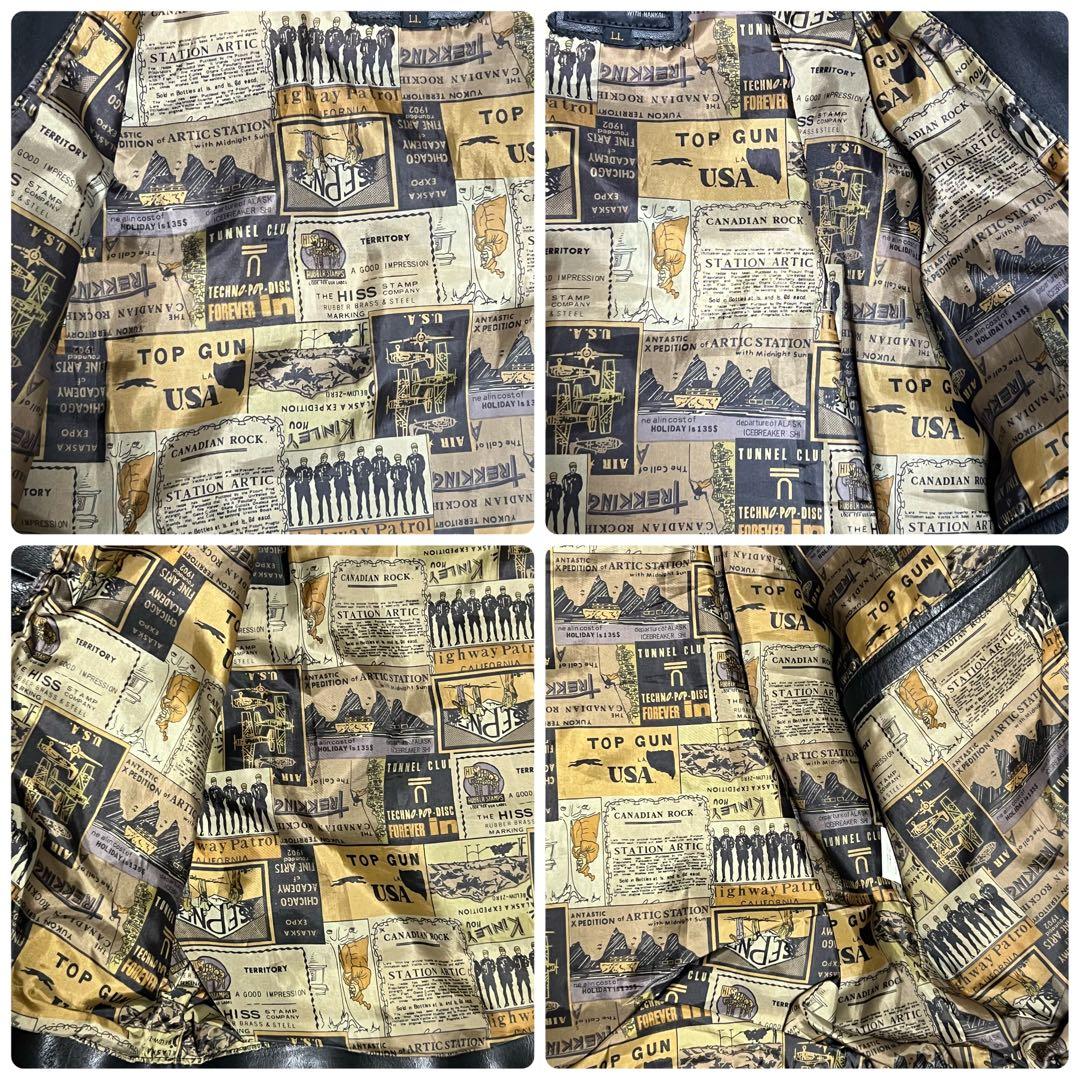 【希少サイズLL】 ライダースジャケット シングルライダース　牛革　NANKAI