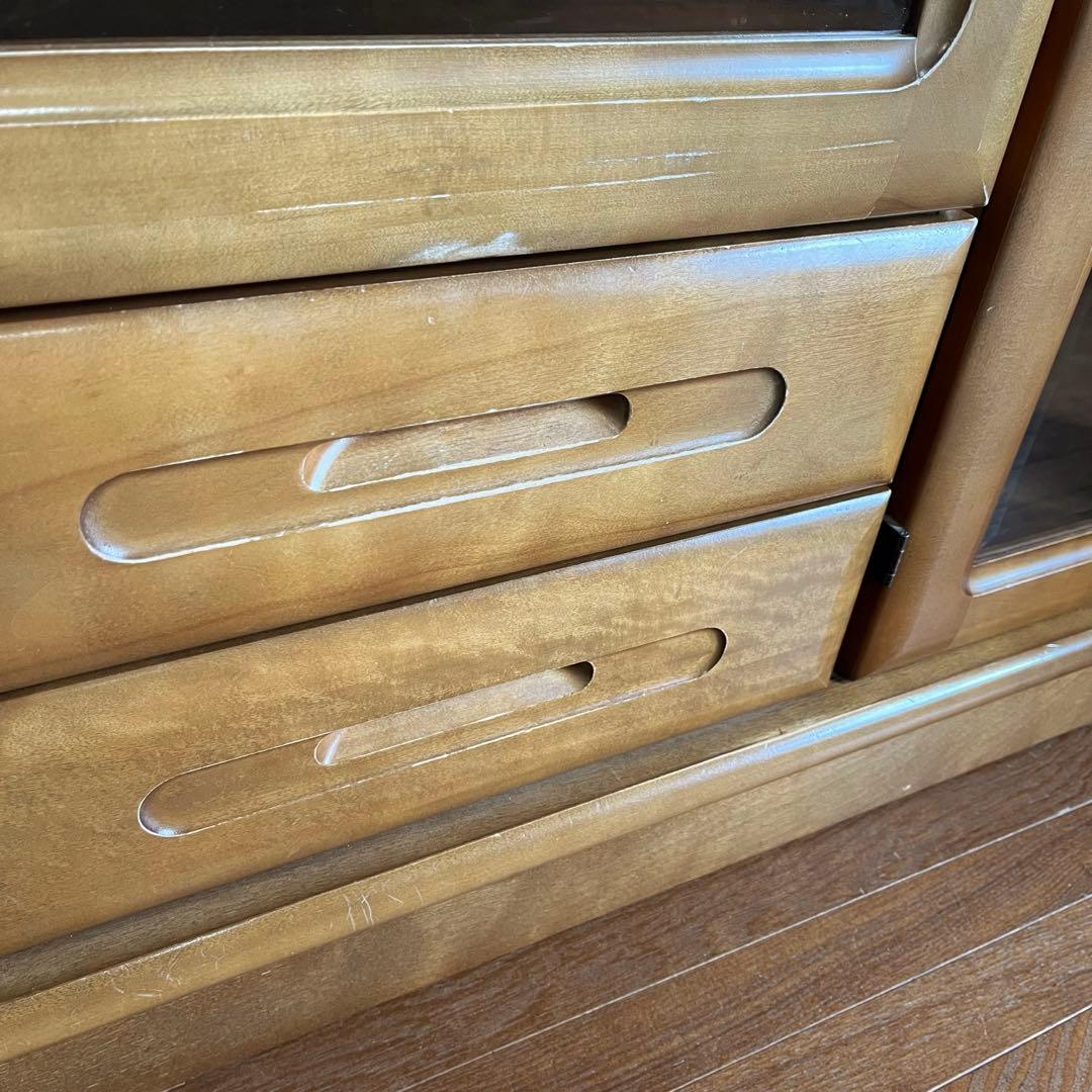 【アンティーク】木製 サイドボード 食器棚 カップボード 飾り棚 北欧レトロ