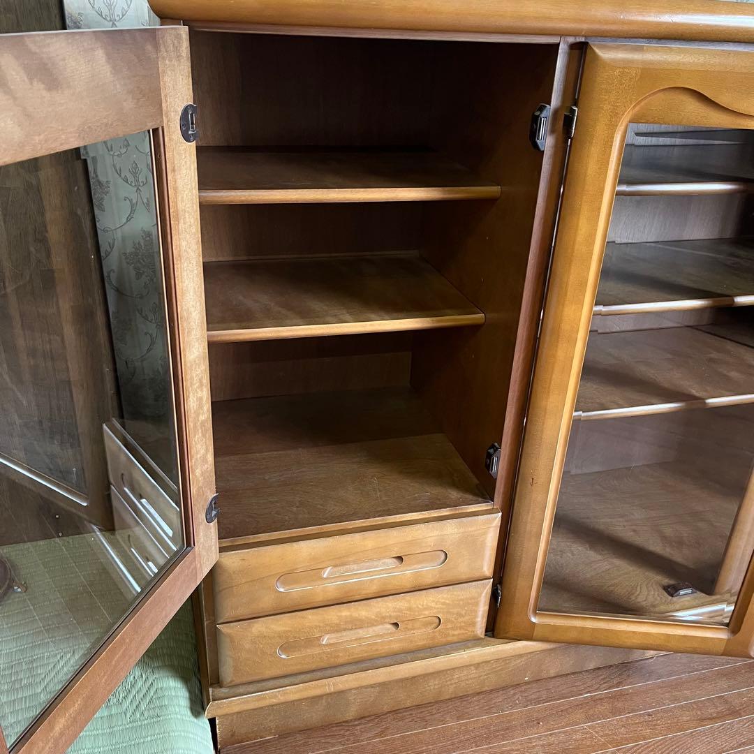 【アンティーク】木製 サイドボード 食器棚 カップボード 飾り棚 北欧レトロ