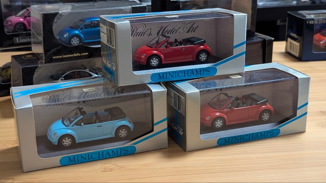 【モデルカー詰め合わせ】1／43スケール　フォルクスワーゲンニュービートル17台