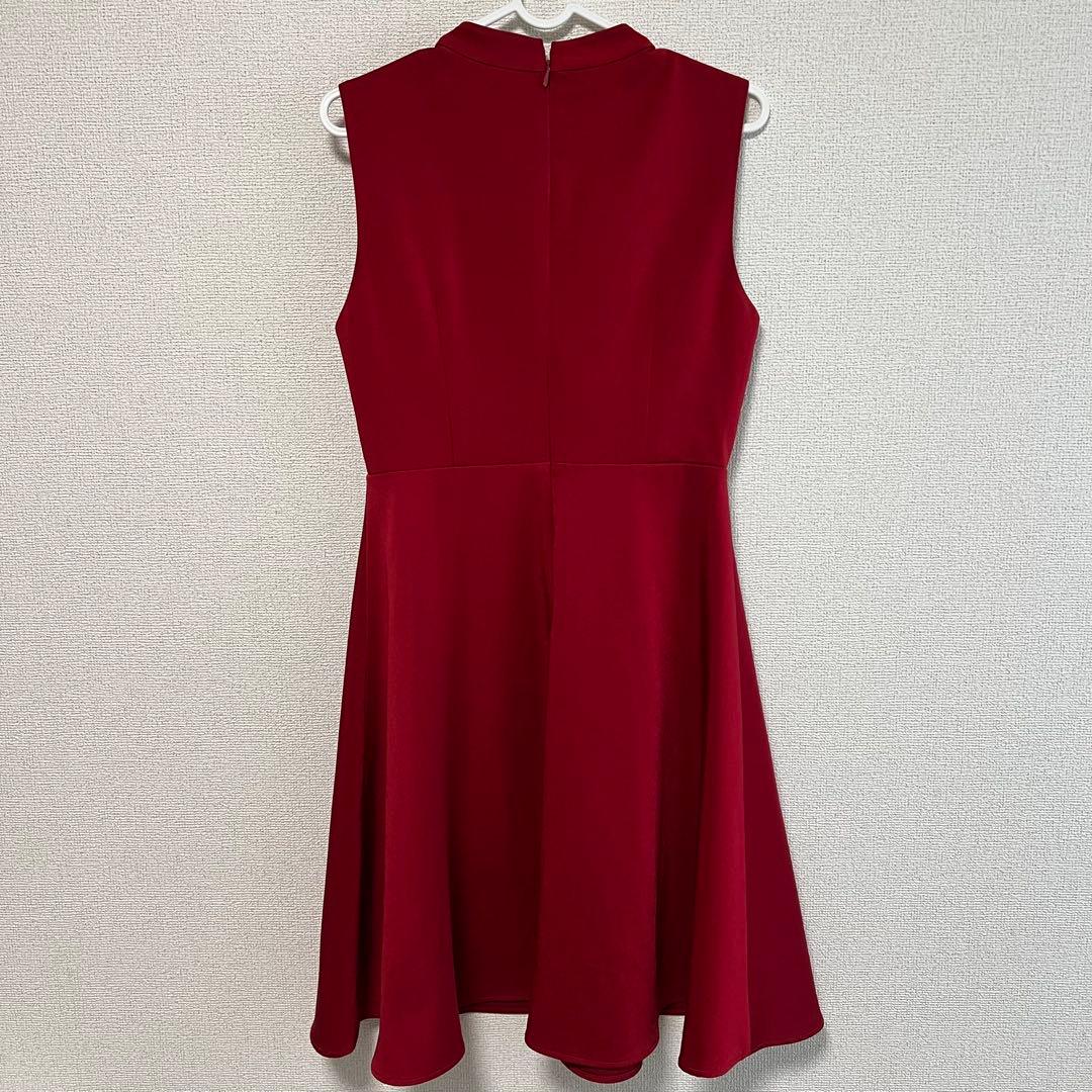 【美品】GINZACOUTURE エルケイ Aライン フレア M 赤 ドレス
