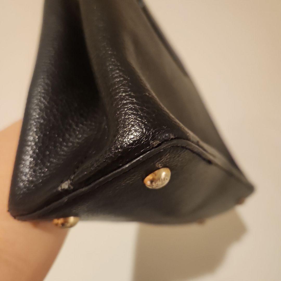 Louis Vuitton 黒 レザー ショルダーバッグ