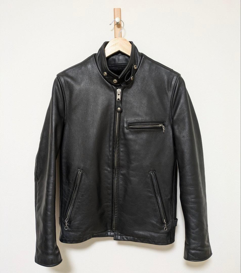 Schoot ショット 新型641 ライナー付 シングルライダースジャケット34