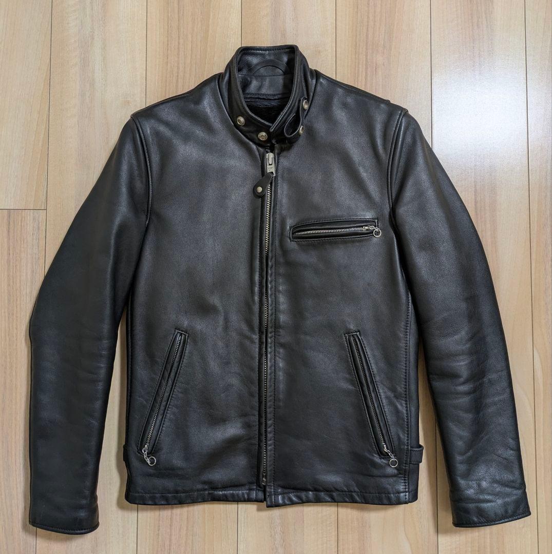 Schoot ショット 新型641 ライナー付 シングルライダースジャケット34