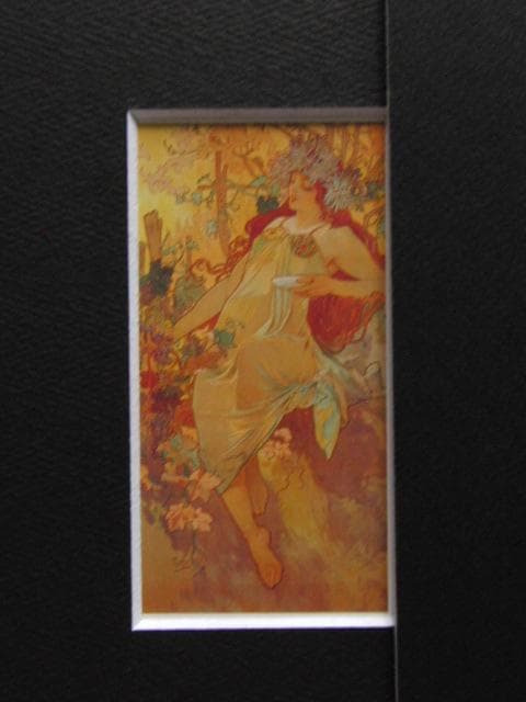 アルフォンス・ミュシャ、秋、連作〈四季〉より、希少な画集より