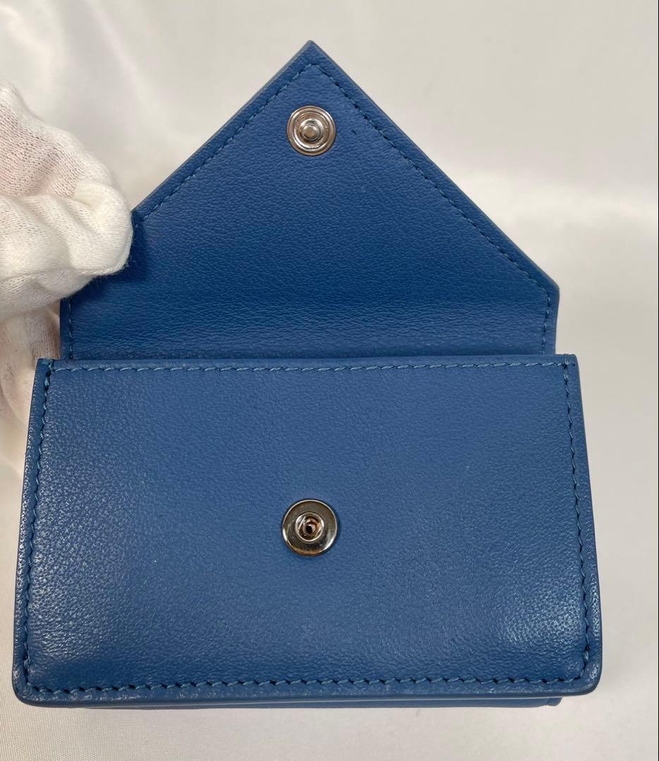 美品 BALENCIAGA バレンシアガ 三つ折り財布 レザー 保存袋付き