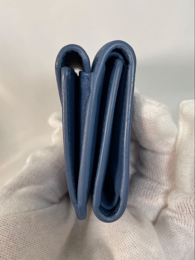 美品 BALENCIAGA バレンシアガ 三つ折り財布 レザー 保存袋付き