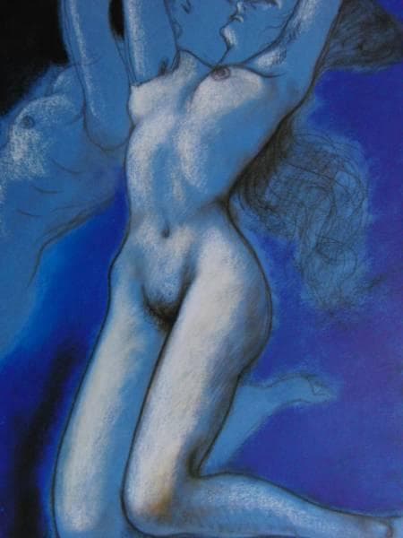 古沢岩美、裸婦、豪華本の一部、版上サイン入り（13）額付き