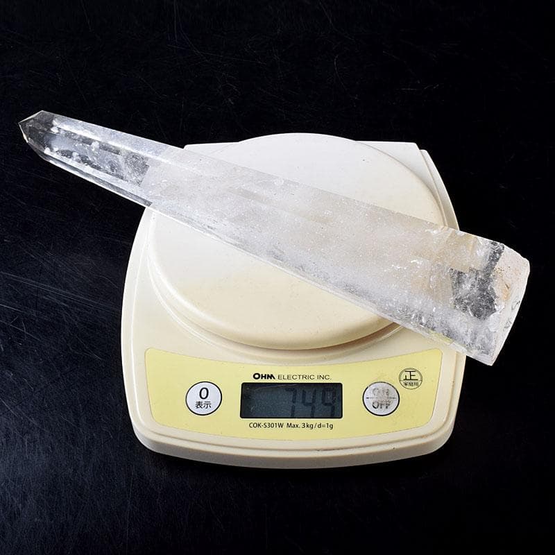 風水　縁起物　水晶　クリアクォーツ　台付　置物　2点まとめて　C　8196