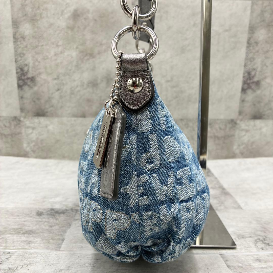 ✨稀少✨美品✨コーチ　ポピー　セミショルダーバッグ　2way ロゴ　デニム