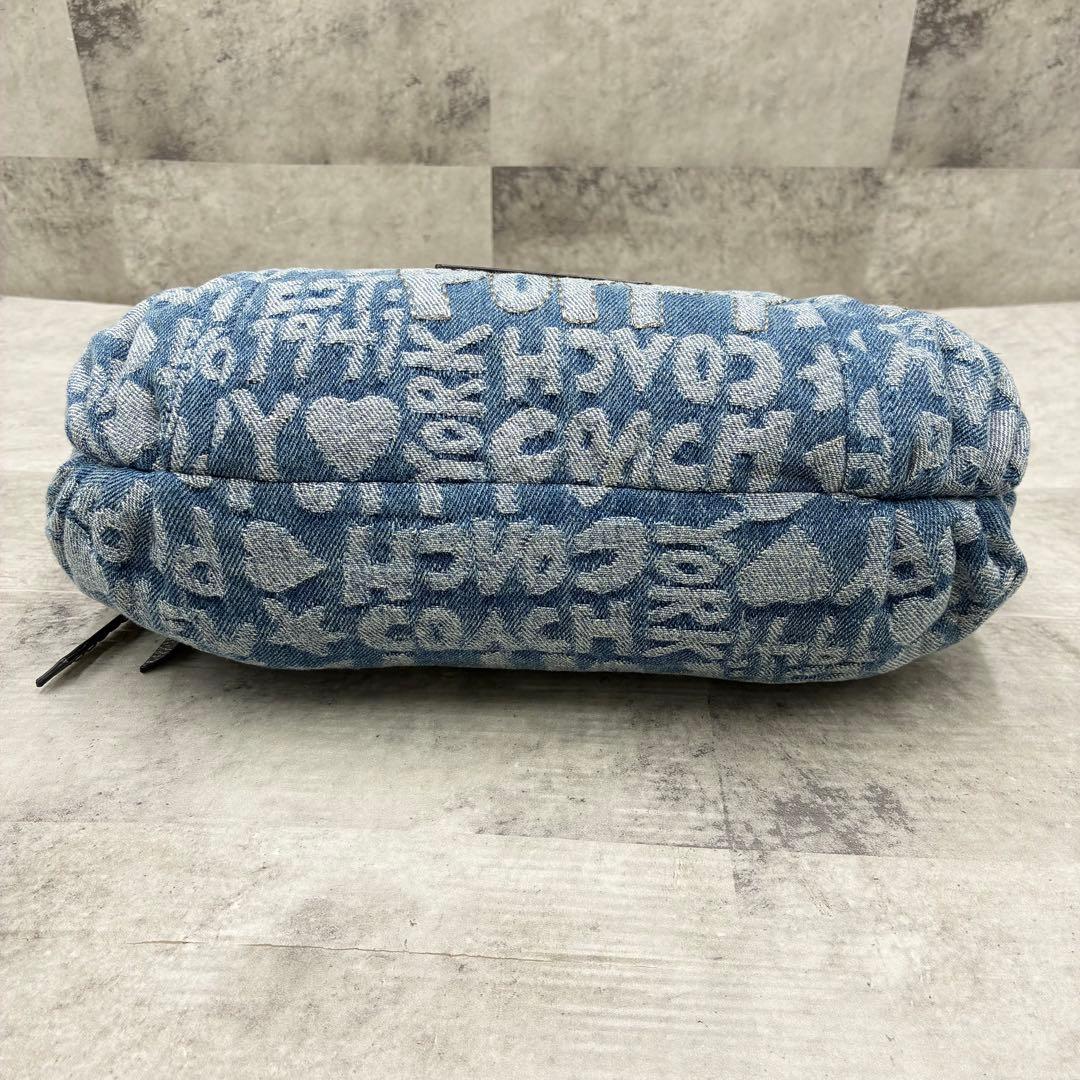 ✨稀少✨美品✨コーチ　ポピー　セミショルダーバッグ　2way ロゴ　デニム