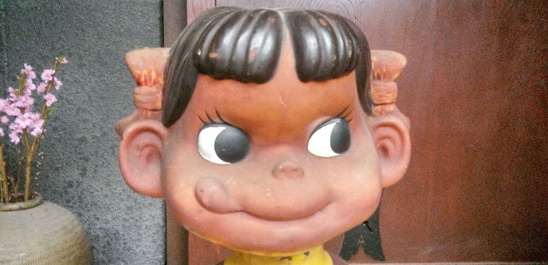 不二家 ペコちゃん 等身大　店頭前（86ｃｍ） 首振り人形