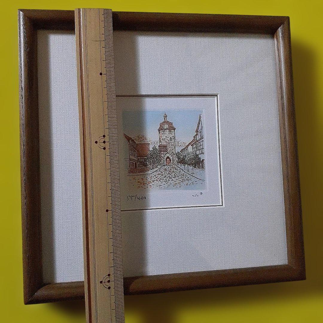 ドイツ ロマンチック街道 ローテンブルク?絵画55/400 サイン入り