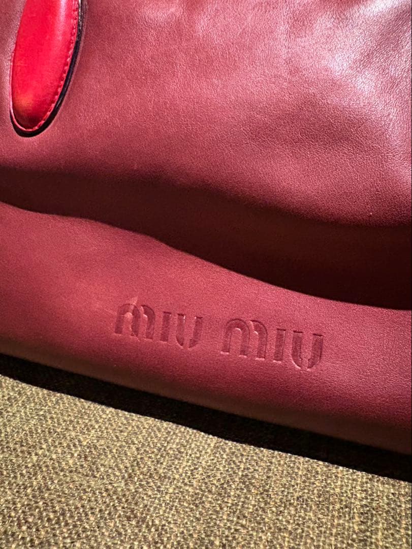 90s miumiu archive レザー ハンドバッグ